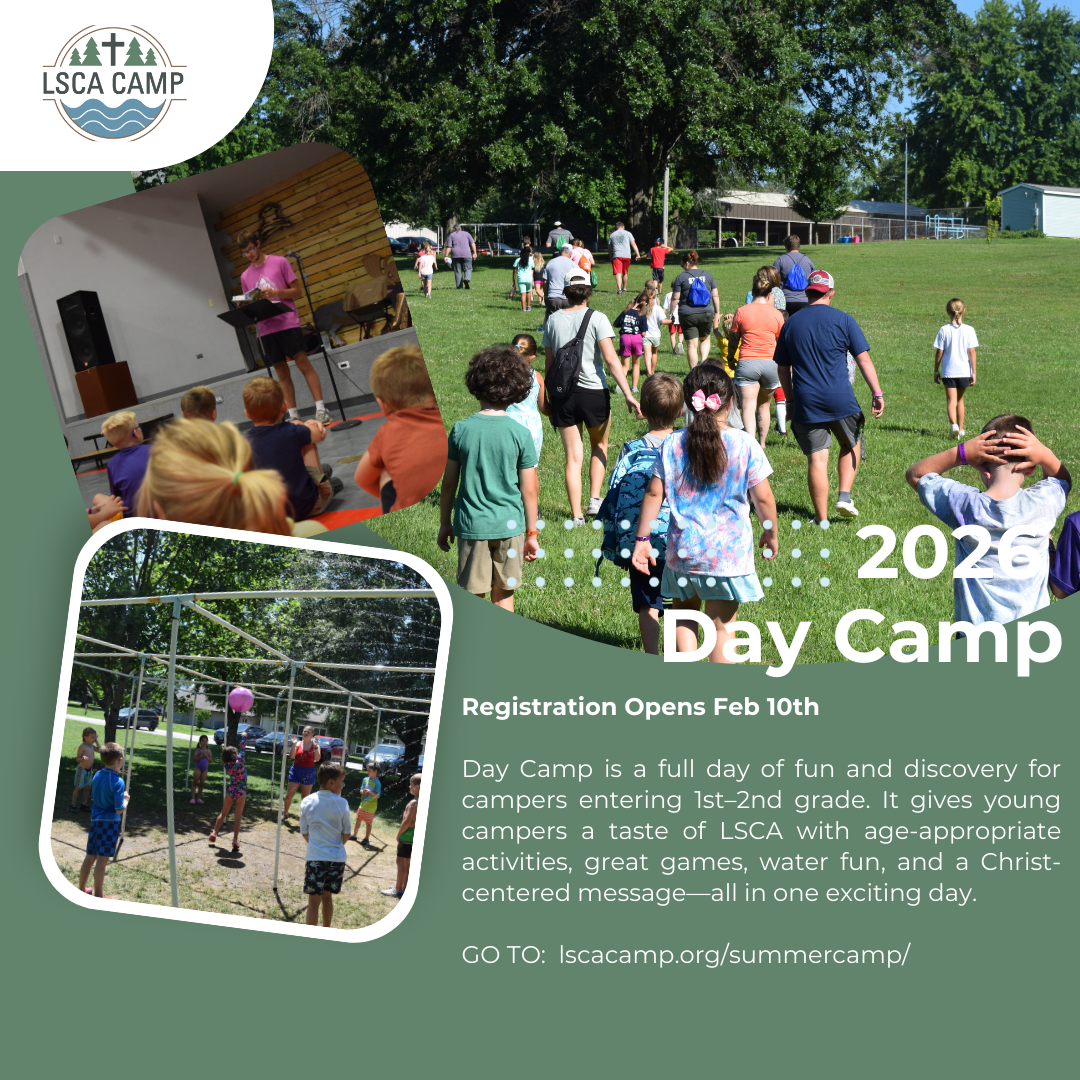 Children and adults enjoying a lively day camp outdoors with various activities.